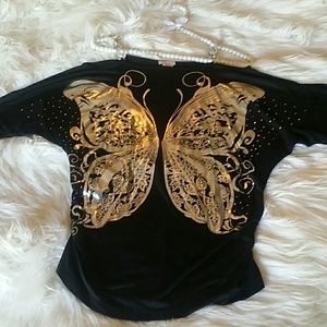 Coldshoulder Chain Detail Shirt